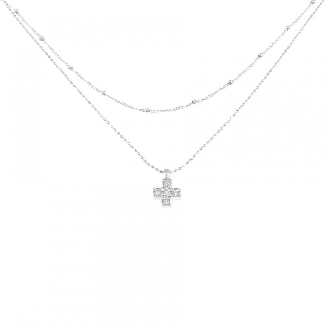 K18WG CROSS DIAMOND NECKLACE: K18WG Cross Diamond Necklace Brand: Unbranded Type: Diamond Necklace Material: K18WG, Main Stone/Creation NATURAL Color: White Gold Size: 38CM Actual Size Pendant length approx. x width approx.: