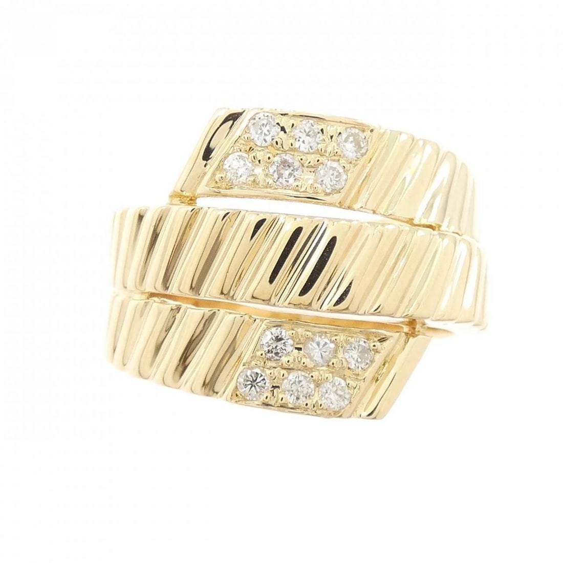 K18YG DIAMOND RING - 2