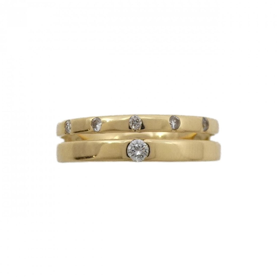 K18YG DIAMOND RING - 2