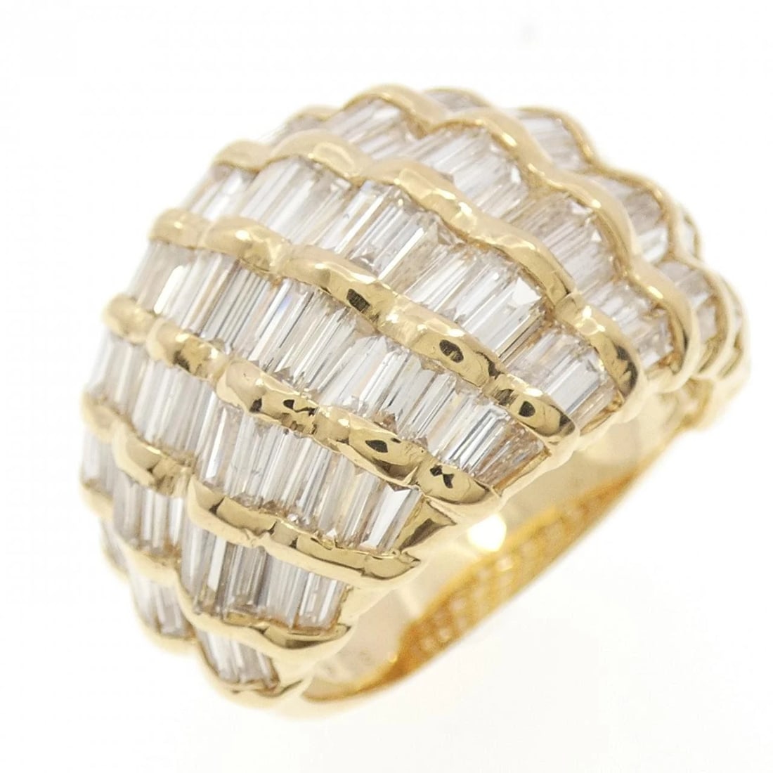 K18YG DIAMOND RING: K18YG Diamond Ring Brand: Unbranded Type: Diamond Ring Material: K18YG, Main Stone/Creation NATURAL Color: YELLOW GOLD Size: US6 1/4 Accessories: None Accessories Notice: When purchasing pre-owned