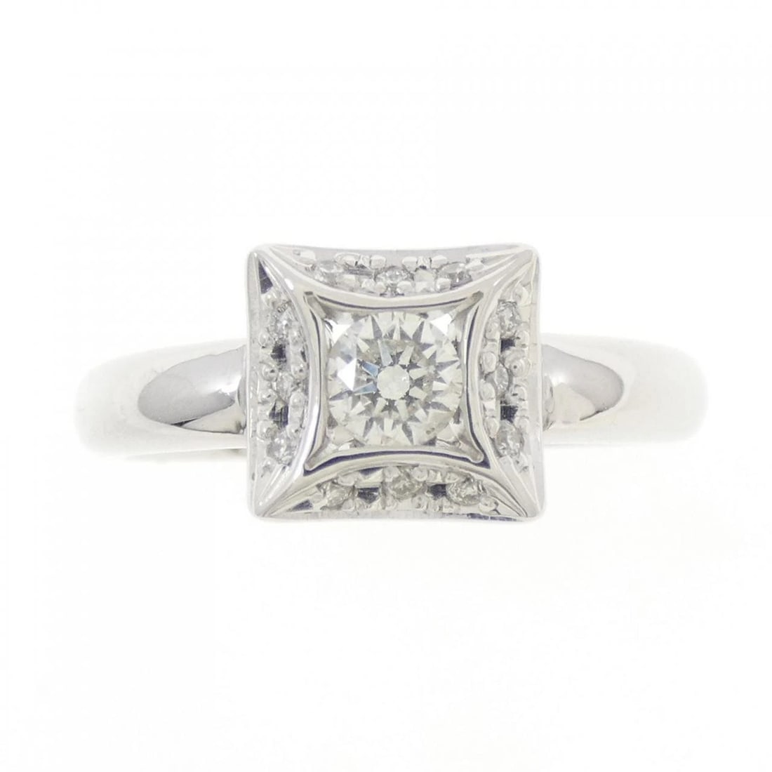 K18WG DIAMOND RING - 2