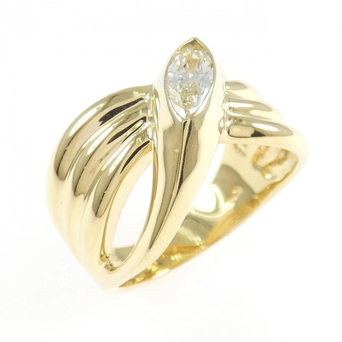 K18YG DIAMOND RING: K18YG Diamond Ring Brand: Unbranded Type: Diamond Ring Material: 18K Yellow Gold, Main Stone/Creation NATURAL Color: YELLOW GOLD Size: US6 1/4 Accessories: None Accessories Notice: When pu