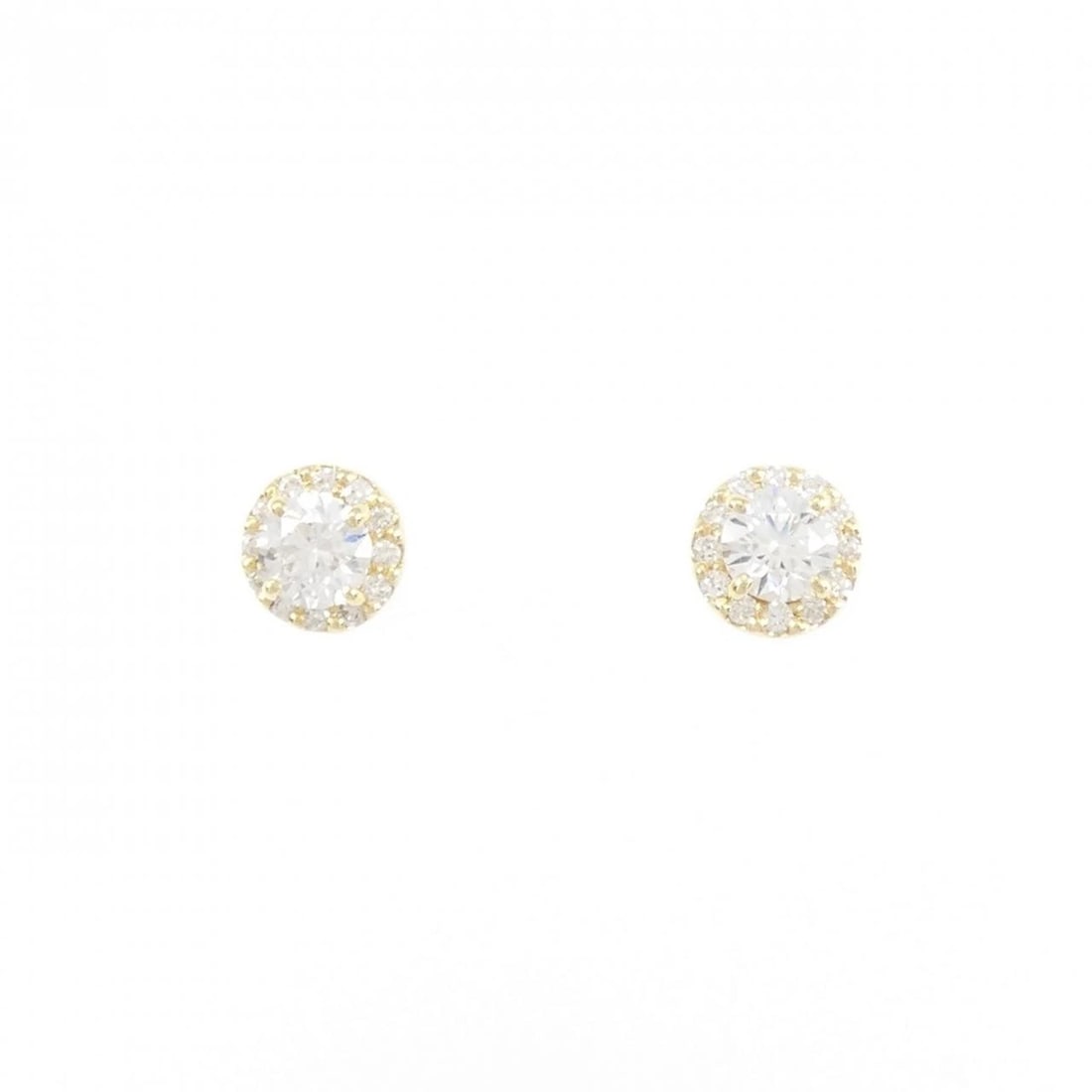K18YG/ST DIAMOND PIERCE: K18YG/ST Diamond Pierce Brand: Unbranded Type: Pierce/Earring Material: K18YG/ST, Main Stone/Creation NATURAL Color: YELLOW GOLD Size: Actual Size Approx. height x width: 5.7mm x 5.7mm Accessories: