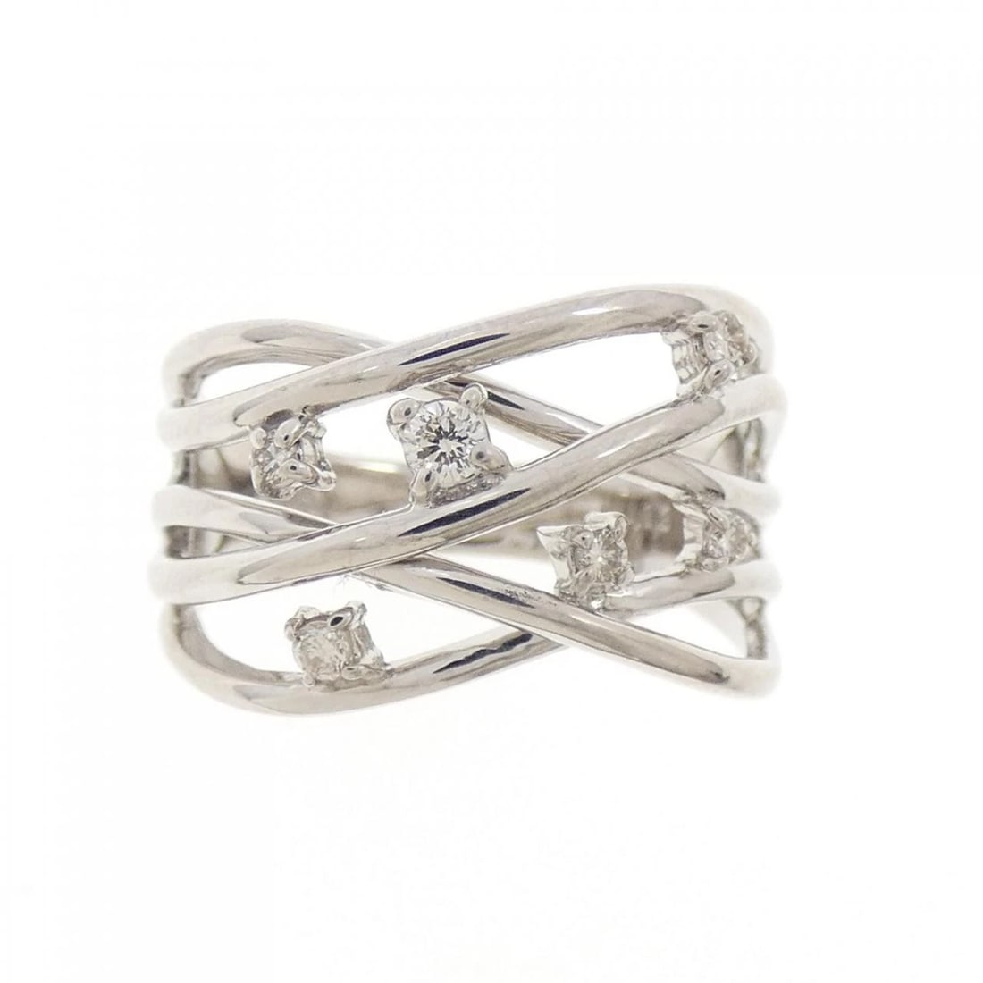 K18WG DIAMOND RING - 2