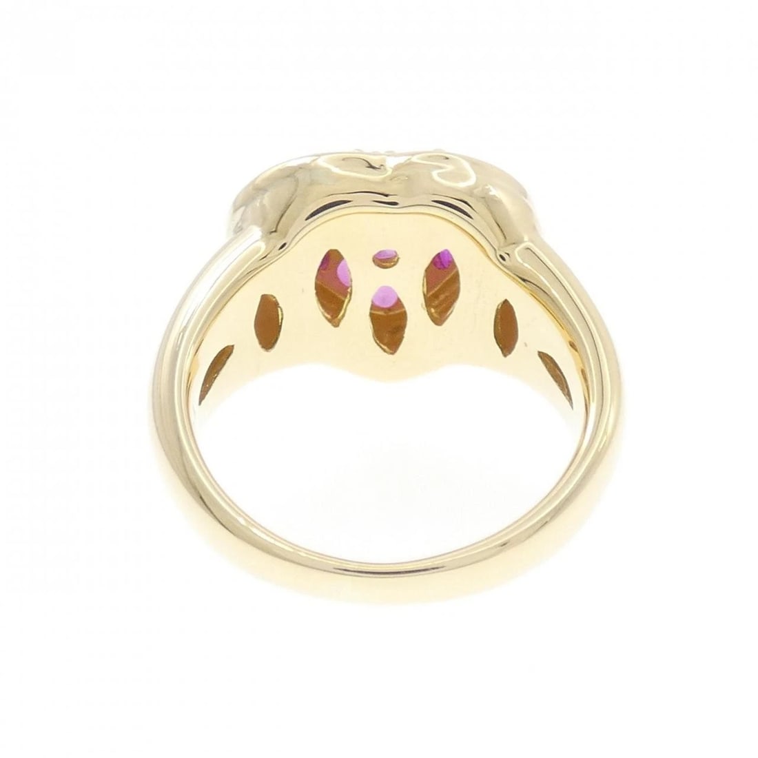 K18YG HEART RUBY RING - 3