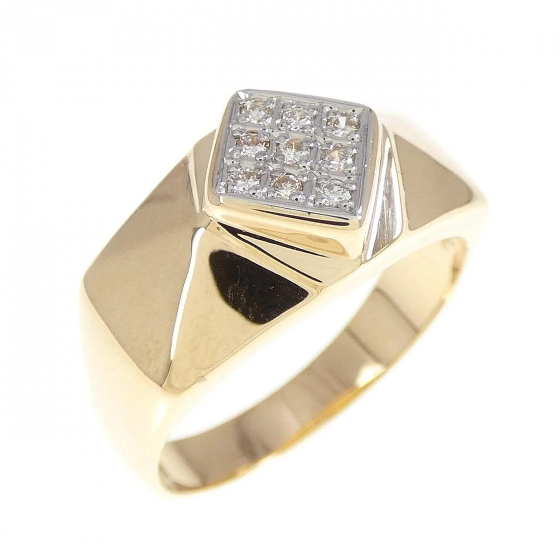 K18YG/PT900 DIAMOND RING: K18YG/PT900 Diamond Ring Brand: Unbranded Type: Diamond Ring Material: K18YG/PT900, Main Stone/Creation Natural Color: YG,Silver Size: US6 3/4 Accessories: None Accessories Notice: When purchasing