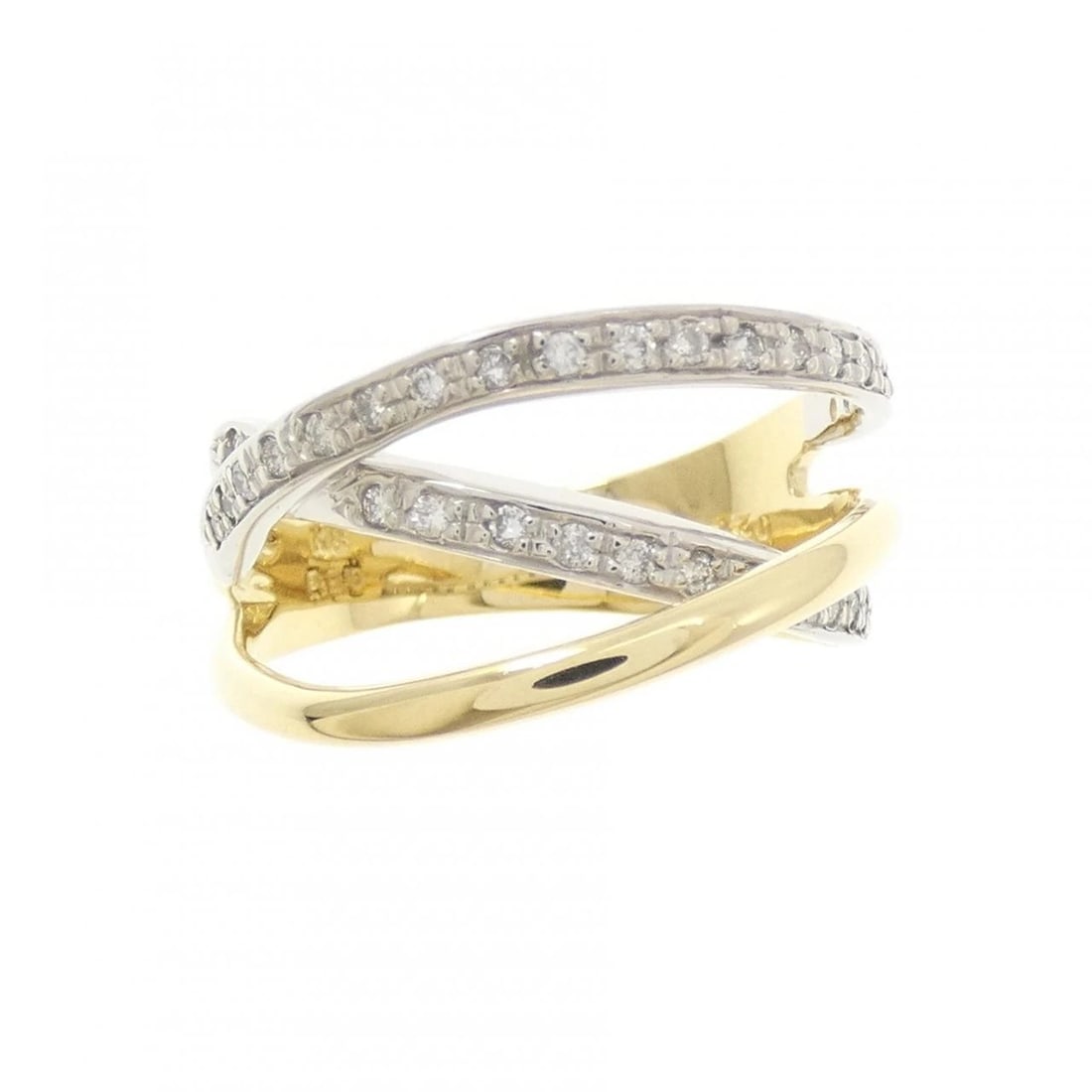K18YG/PT900 DIAMOND RING: K18YG/PT900 Diamond Ring Brand: Unbranded Type: Diamond Ring Material: K18YG/PT900, Main Stone/Creation NATURAL Color: YG,Silver Size: US5 3/4 Accessories: None Accessories Notice: When pu