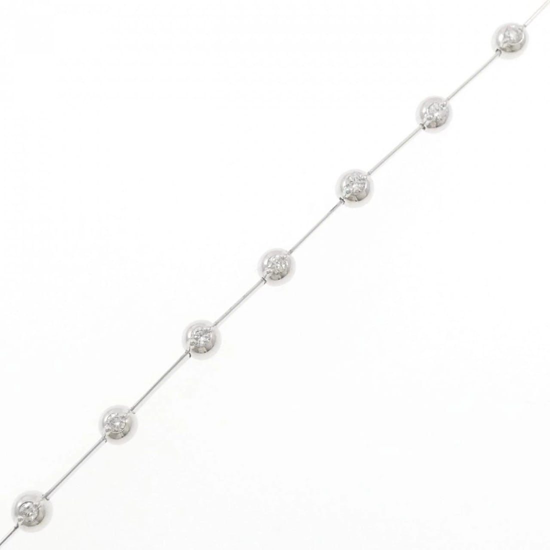 K18WG DIAMOND BRACELET: K18WG Diamond Bracelet Brand: Unbranded Type: Diamond Bracelet Material: K18WG, Main Stone/Creation Natural Color: WHITE GOLD Size: 17CM Actual Size Max width approx: 3.7mm Accessories: None