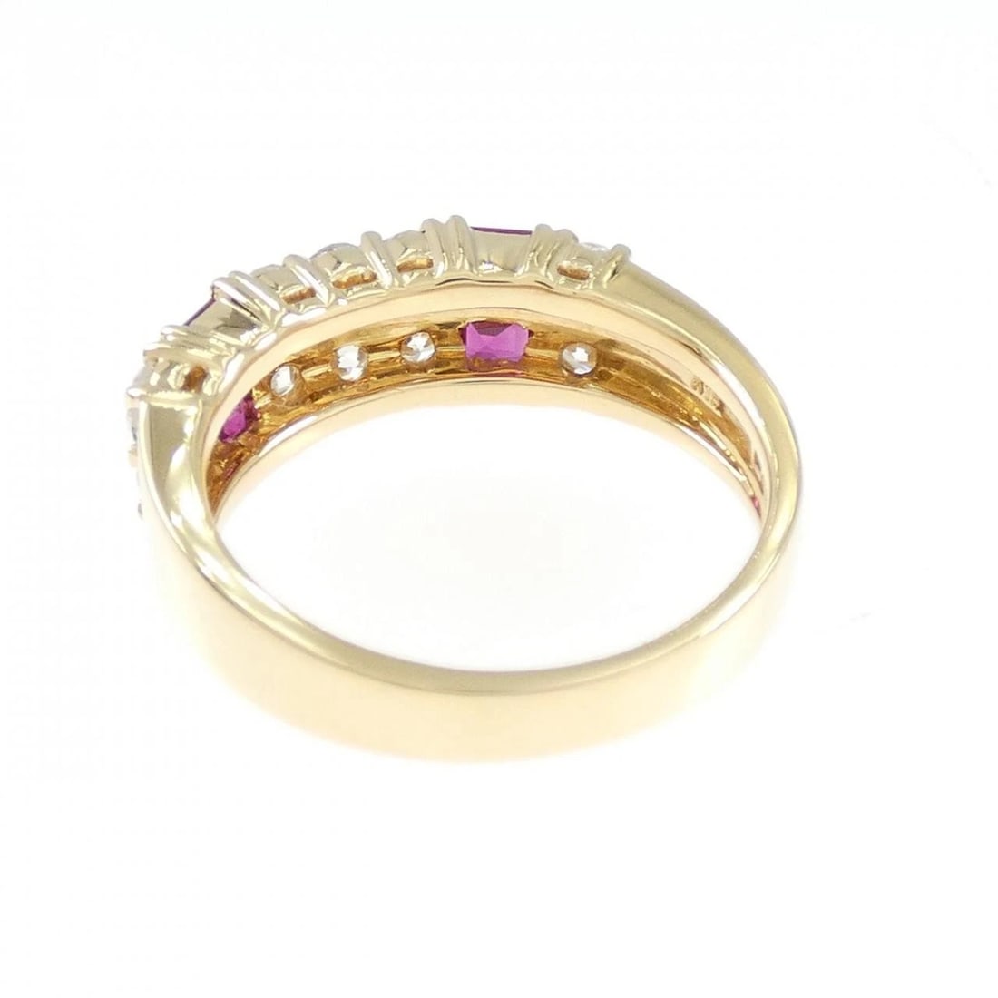 K18YG FLOWER RUBY RING - 2