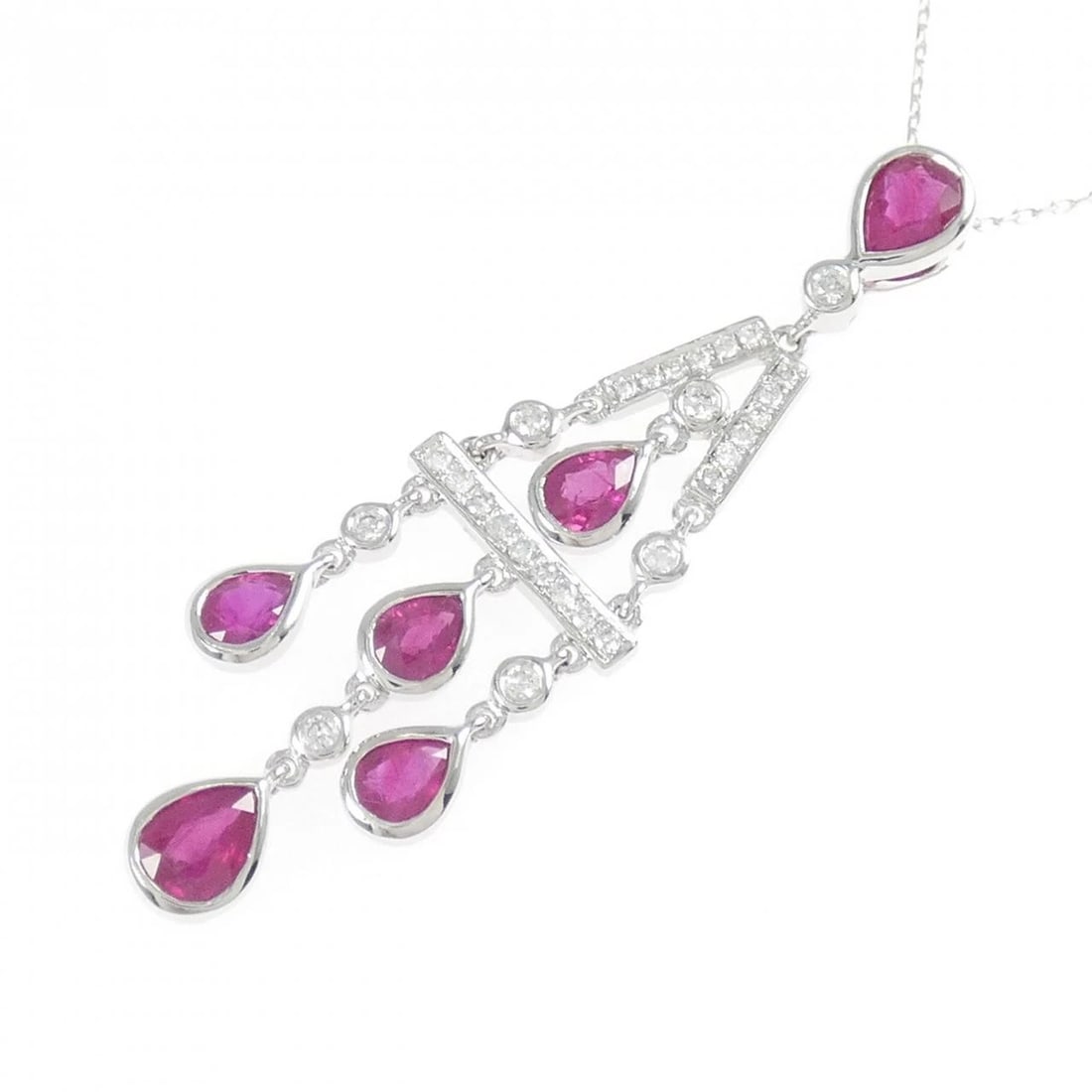 750WG/K18WG RUBY NECKLACE - 3