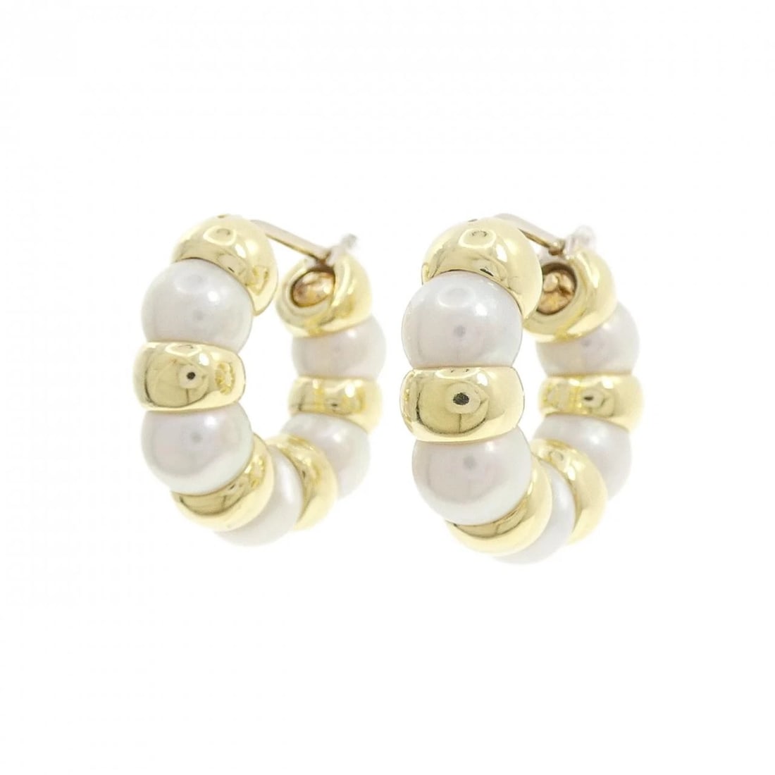 750YG AKOYA PEARL PIERCE: 750YG Akoya Pearl Pierce Brand: Unbranded Type: Akoya Pearl Pierce/Earring Material: 750YG, Main Stone/Creation Akoya Pearl Color: Yellow Gold Size: Actual Size Approx. height x width: 19.2mm x 6.9mm