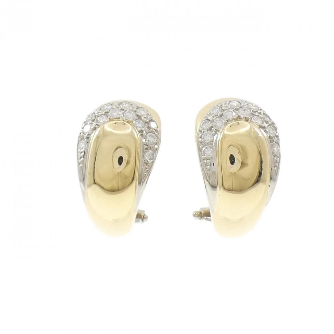 750YG/750WG DIAMOND PIERCE: 750YG/750WG Diamond Pierce Brand: Unbranded Type: Diamond Pierce/Earring Material: 750YG/750WG, Main Stone/Creation Natural Color: YG,WG Size: Actual Size Approx. height x width: 19.9mm x 11.1mm