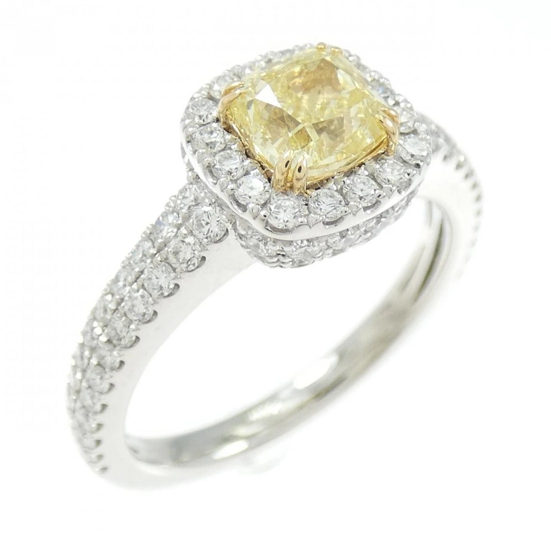 PT950/K18YG DIAMOND RING: PT950/K18YG Diamond Ring Brand: Unbranded Type: Ring with certificate Material: PT950/K18YG, Main Stone/Creation Natural Color: Silver,YG Size: US8.5 Accessories: None Accessories Notice: When