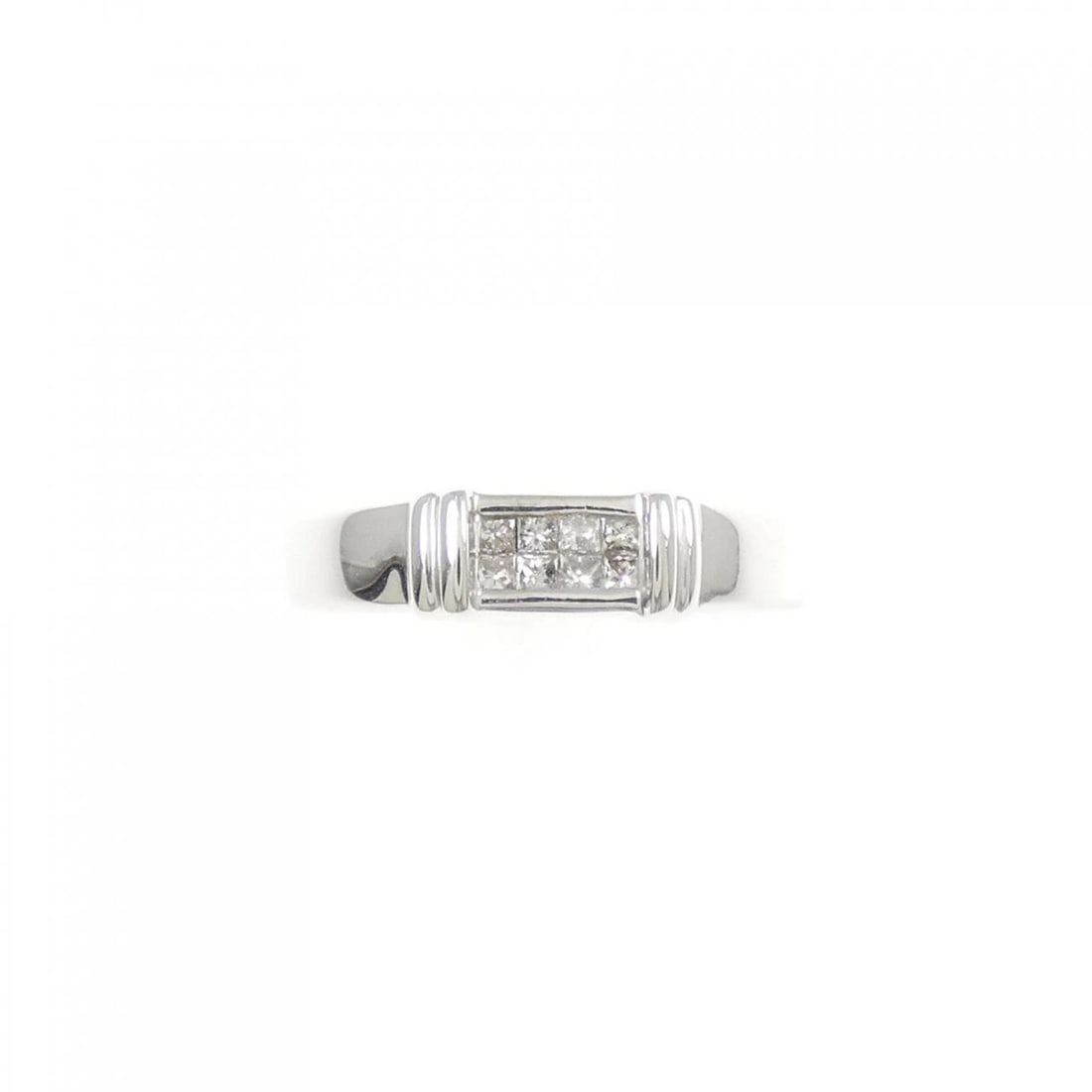 K18WG DIAMOND RING - 2