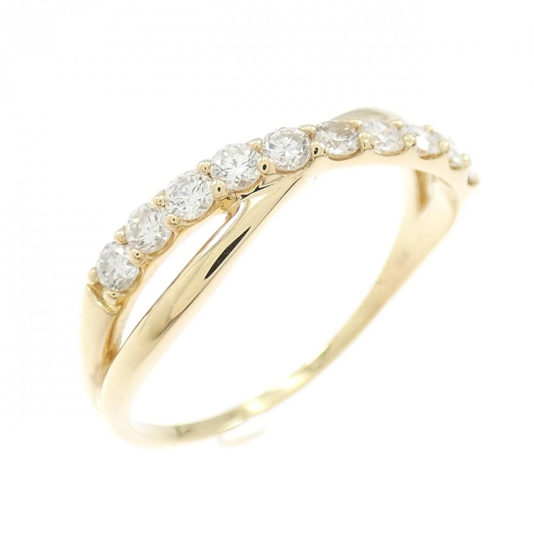 K18YG DIAMOND RING: K18YG Diamond Ring Brand: Unbranded Type: Diamond Ring Material: K18YG, Main Stone/Creation Natural Color: yellow gold Size: US6 1/2 Accessories: None Accessories Notice: When purchasing pre-owned