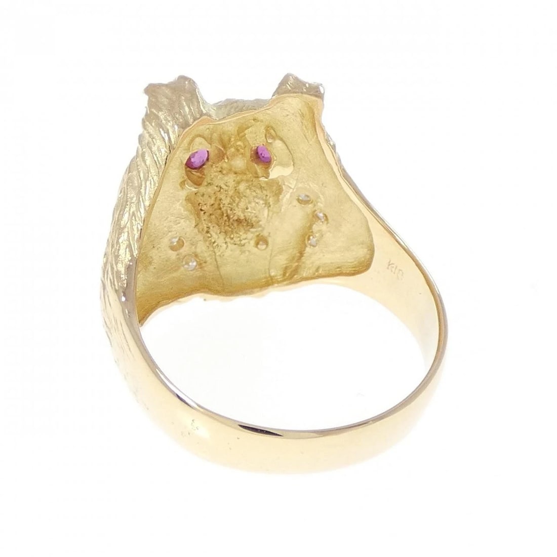 K18YG DOG RUBY RING - 3