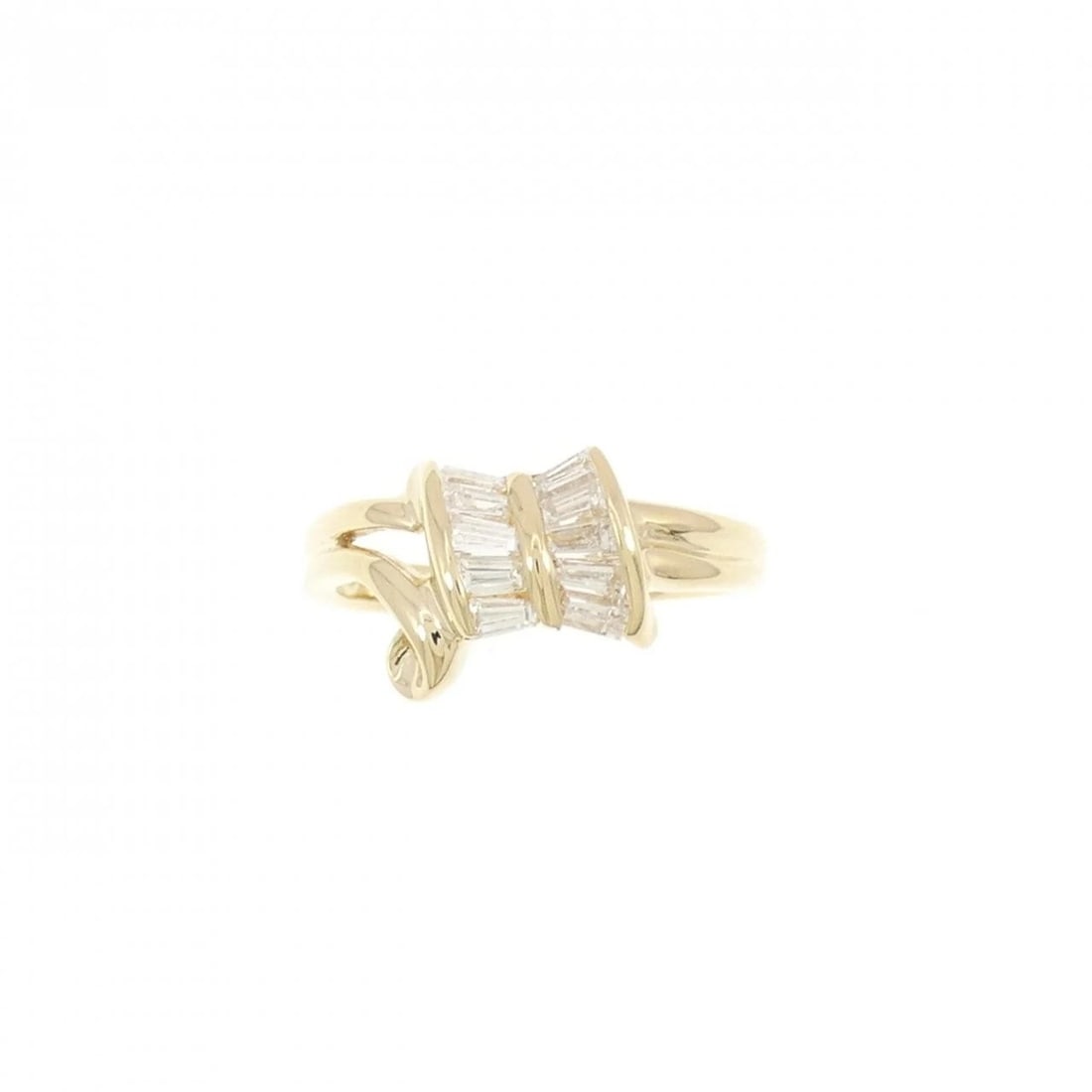 K18YG DIAMOND RING: K18YG Diamond Ring Brand: Unbranded Type: Diamond ring Material: K18YG, Main Stone/Creation Natural Color: YELLOW GOLD Size: US5 3/4 Accessories: None Accessories Notice: When purchasing pre-owned