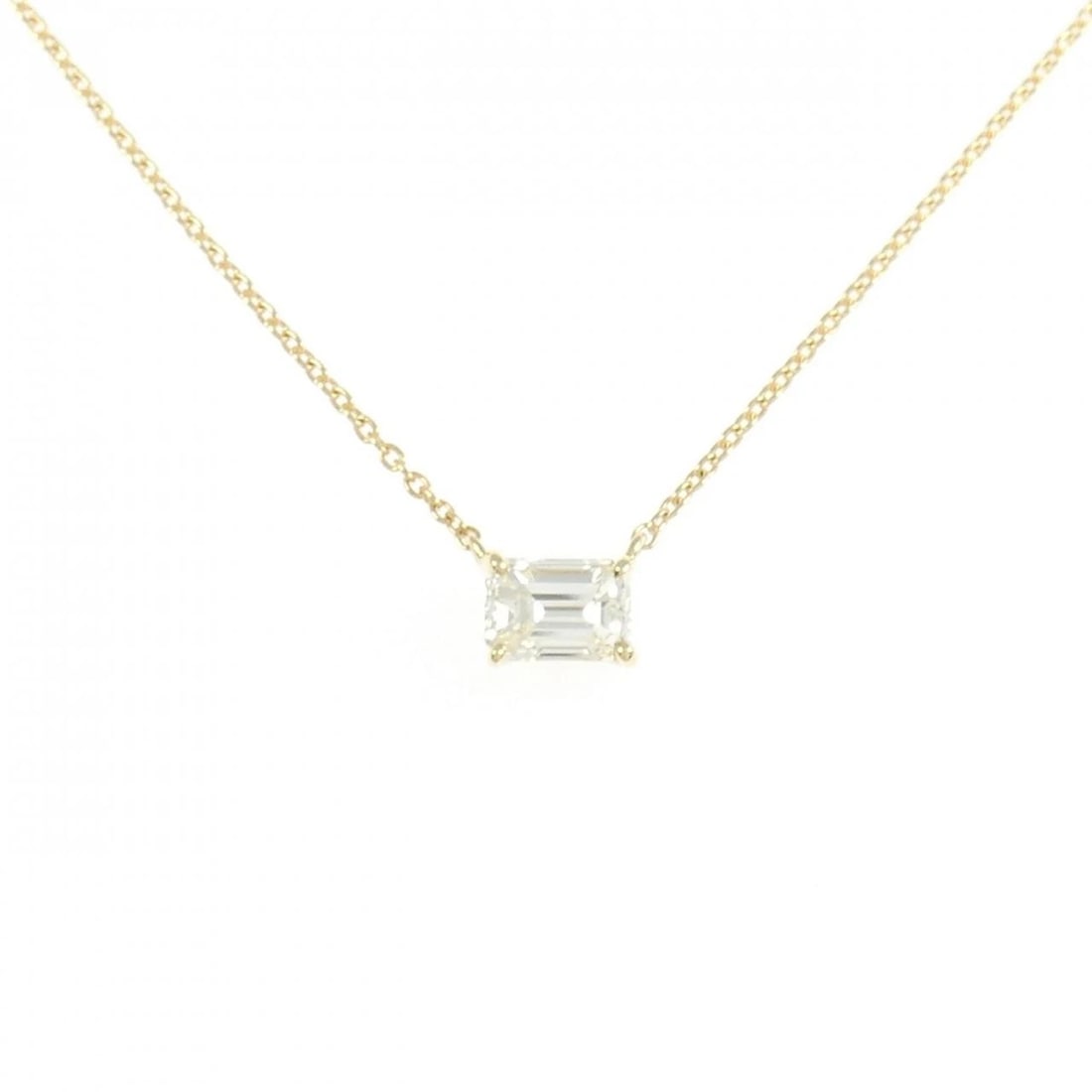 K18YG DIAMOND NECKLACE: K18YG Diamond Necklace Brand: Unbranded Type: Necklace Material: K18YG, Main Stone/Creation Natural Color: YELLOW GOLD Size: 43CM Actual Size Pendant length approx. x width approx.: 4.2mmx5.3mm Chain