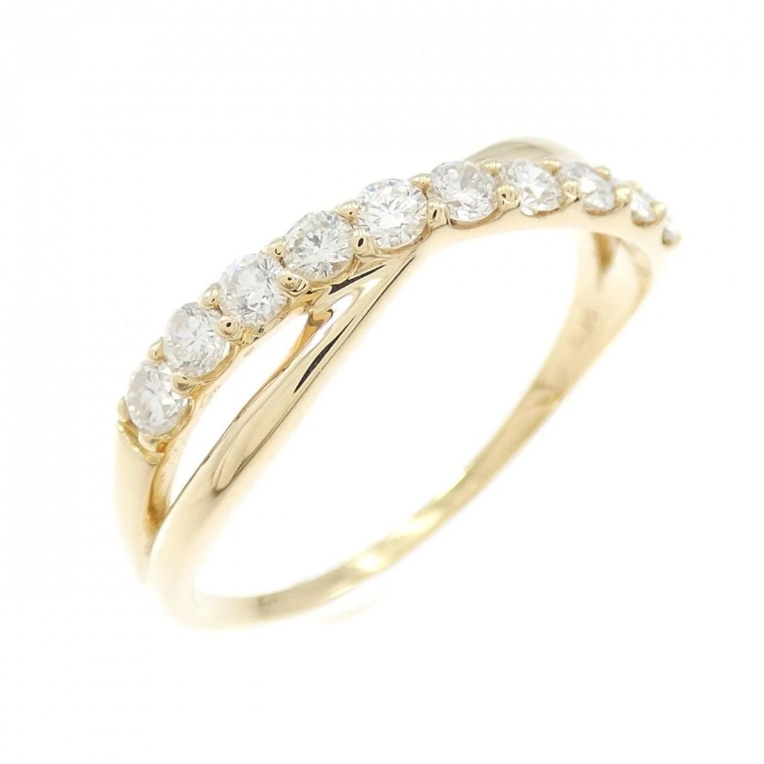 K18YG DIAMOND RING: K18YG Diamond Ring Brand: Unbranded Type: Diamond Ring Material: K18YG, Main Stone/Creation NATURAL Color: YELLOW GOLD Size: US6 1/2 Accessories: None Accessories Notice: When purchasing pre-owned