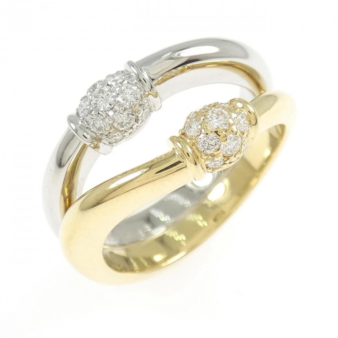 750YG/PT900 DIAMOND RING: 750YG/PT900 Diamond Ring Brand: Unbranded Type: Diamond Ring Material: 750YG/PT900, Main Stone/Creation NATURAL Color: YG,Silver Size: US7 Accessories: None Accessories Notice: When purcha