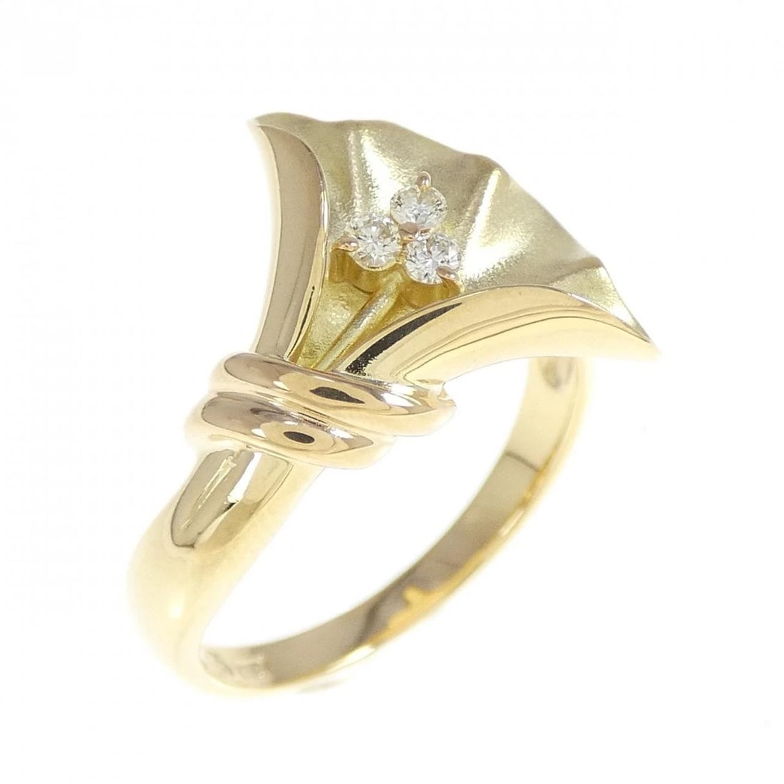 K18YG DIAMOND RING: K18YG Diamond Ring Brand: Unbranded Type: Diamond Ring Material: K18YG, Main Stone/Creation NATURAL Color: YELLOW GOLD Size: US6 1/4 Accessories: None Accessories Notice: When purchasing pre-owned
