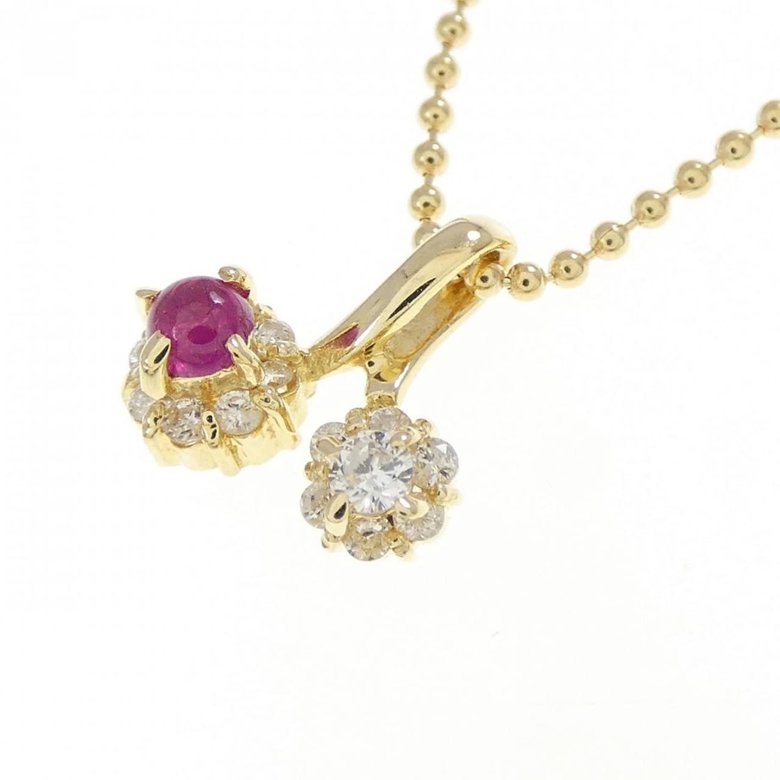 18K YELLOW GOLD RUBY NECKLACE - 3