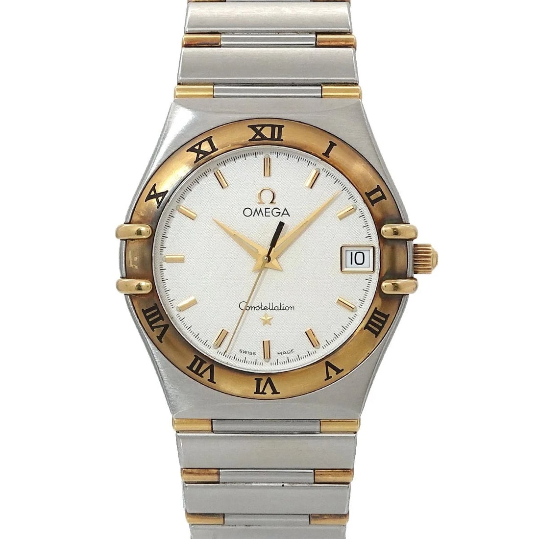 OMEGA CONSTELLATION QUARTZ SILVER DIAL SS YG WATCH (1 of 3)