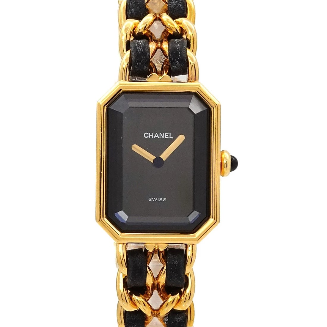 CHANEL PREMIERE QUARTZ BLACK DIAL LADIES WATCH: CHANEL Premiere Quartz Black Dial Ladies Watch Brand: CHANEL Type: Wristwatch Material: Case:Stainless steel/YGP Bracelet:Stainless steel/YGP,Leather Color: Dial color Black Size: CaseSize Length 26mm