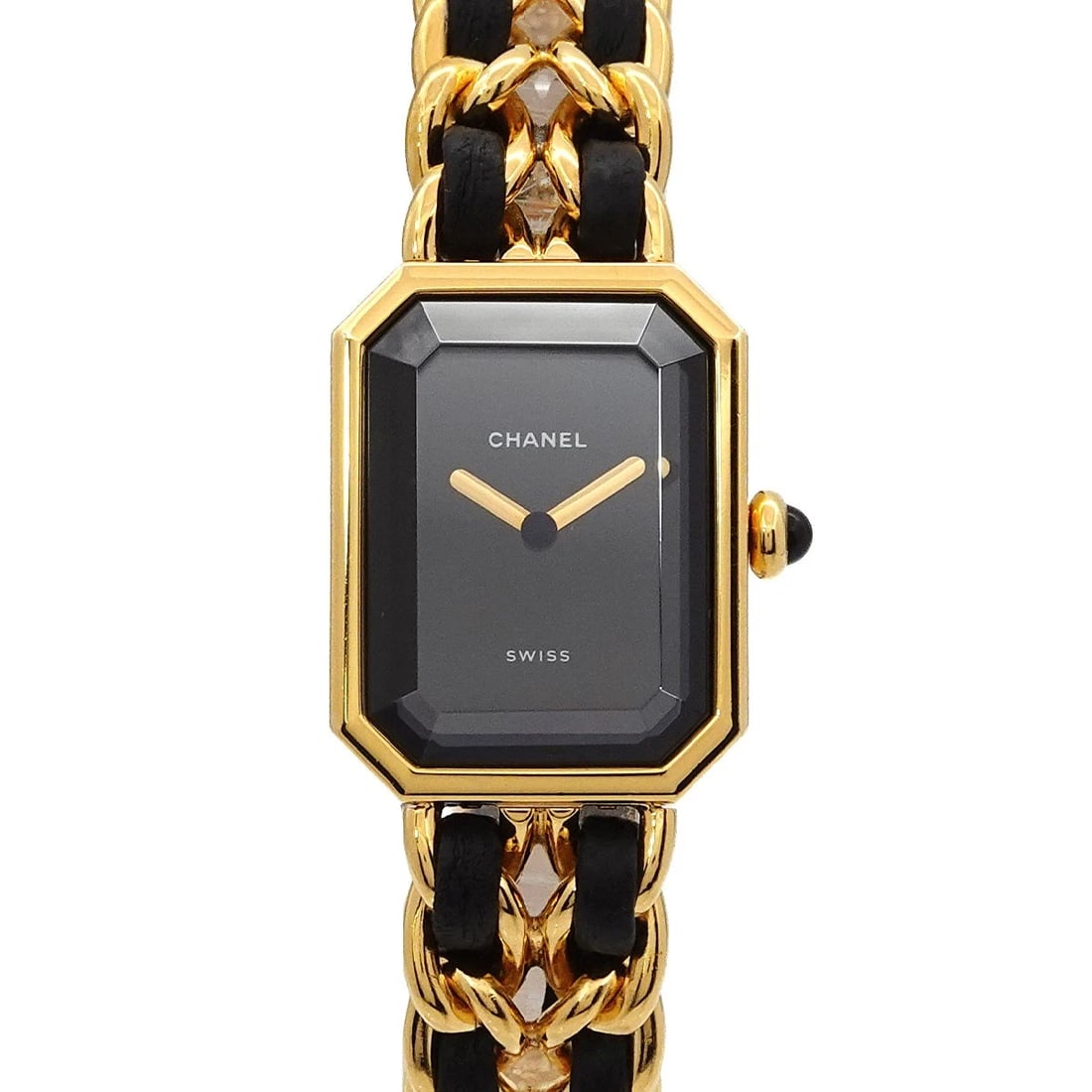 CHANEL PREMIERE QUARTZ BLACK DIAL LADIES WATCH: CHANEL Premiere Quartz Black Dial Ladies Watch Brand: CHANEL Type: Wristwatch Material: Case:Stainless steel/YGP Bracelet:Stainless steel/YGP,Leather Color: Dial color Black Size: CaseSize Length 26mm
