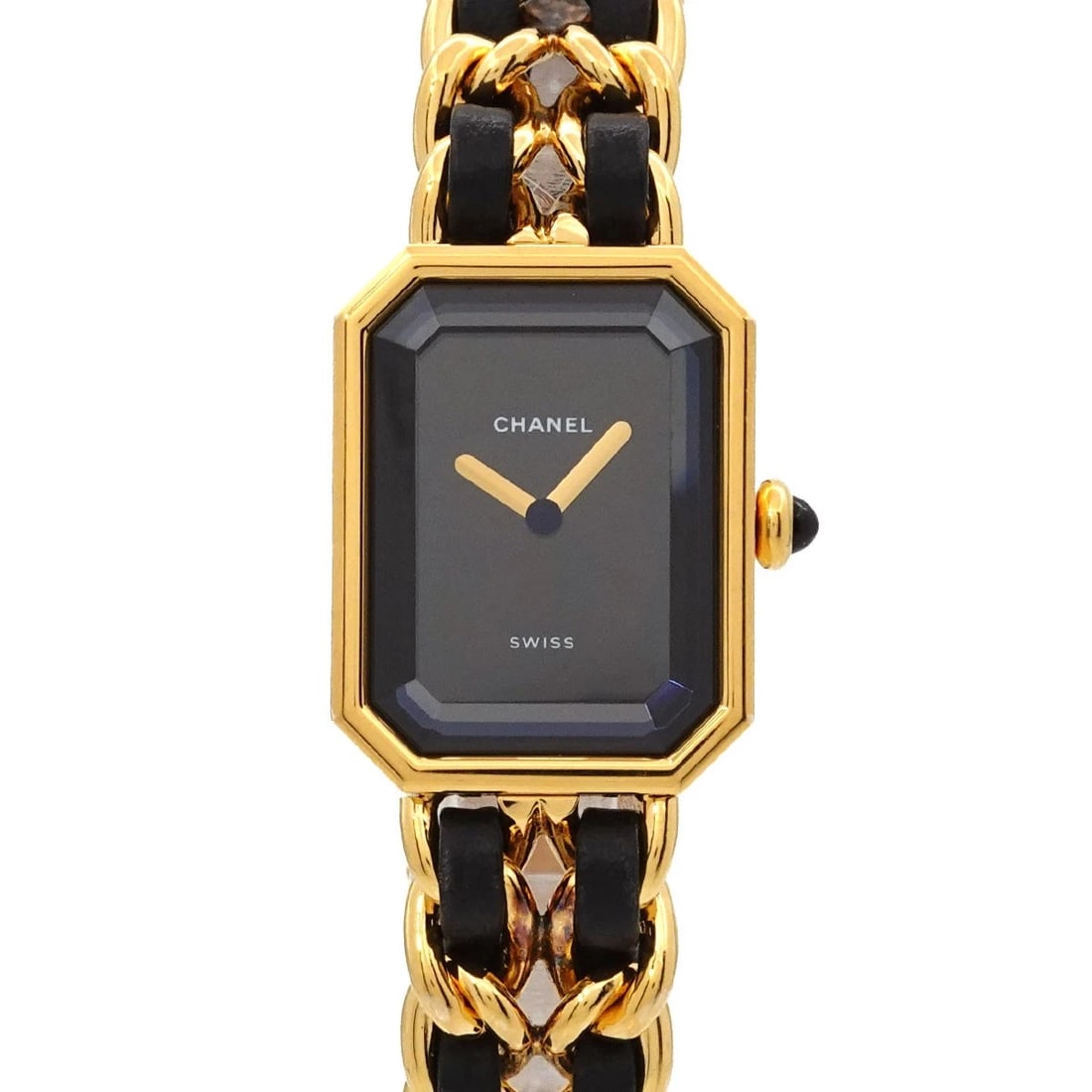 CHANEL PREMIERE QUARTZ BLACK DIAL LADIES WATCH: CHANEL Premiere Quartz Black Dial Ladies Watch Brand: CHANEL Type: Wristwatch Material: Case:Stainless steel/YGP Bracelet:Stainless steel/YGP,Leather Color: Dial color Black Size: CaseSize Length 26mm