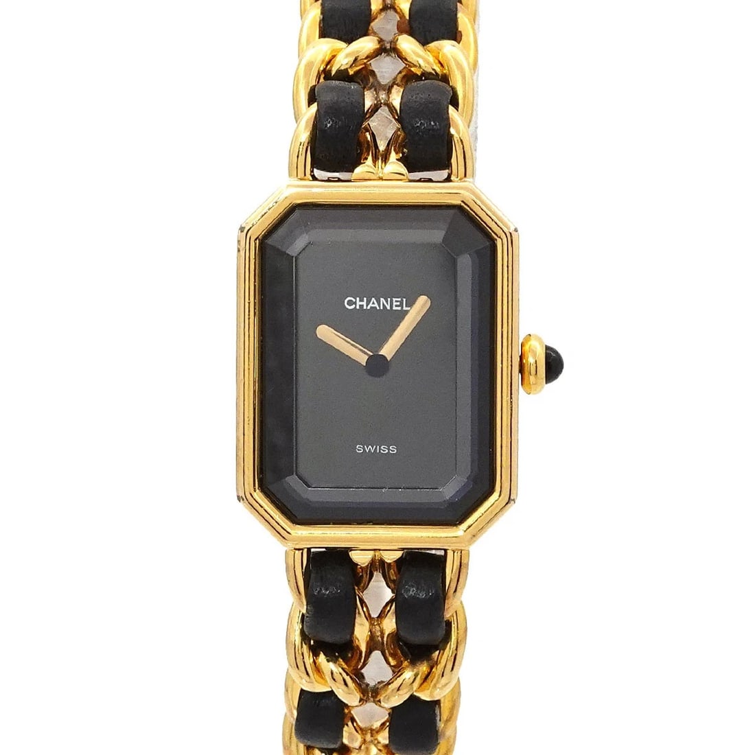CHANEL PREMIERE QUARTZ BLACK DIAL LADIES WATCH: CHANEL Premiere Quartz Black Dial Ladies Watch Brand: CHANEL Type: Wristwatch Material: Case:Stainless steel/YGP Bracelet:Stainless steel/YGP,Leather Color: Dial color Black Size: CaseSize Length 26mm