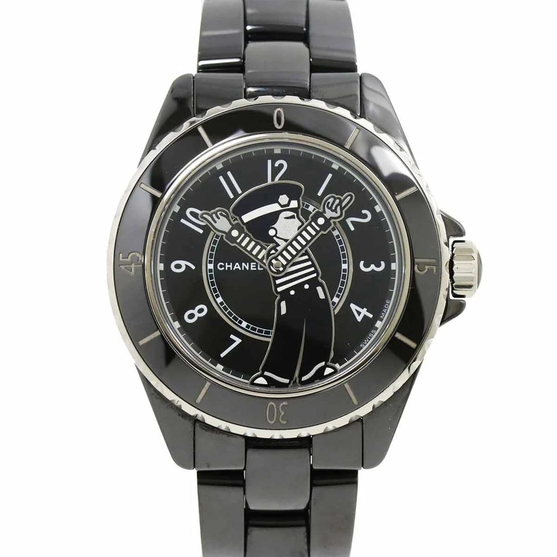CHANEL J12 MADEMOISELLE LA PAUSA AUTOMATIC BLACK DIAL WATCH: CHANEL J12 Mademoiselle La pausa Automatic Black Dial Watch Brand: CHANEL Type: Wristwatch Material: Case:Stainless steel,Ceramic Bracelet:Stainless steel,Ceramic Color: Dial color Black Size: CaseSiz