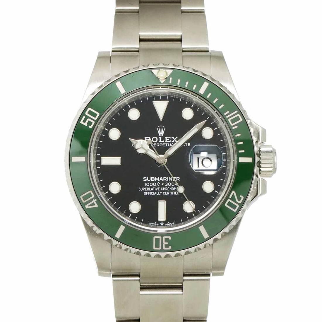 ROLEX SUBMARINER DATE GREEN BEZEL WATCH: ROLEX Submariner Date Green Bezel Watch Brand: ROLEX Type: Wristwatch Material: Case:Stainless steel,Ceramic Bracelet:Stainless steel Color: Dial color None Size: CaseSize Length 48mm(included lag)
