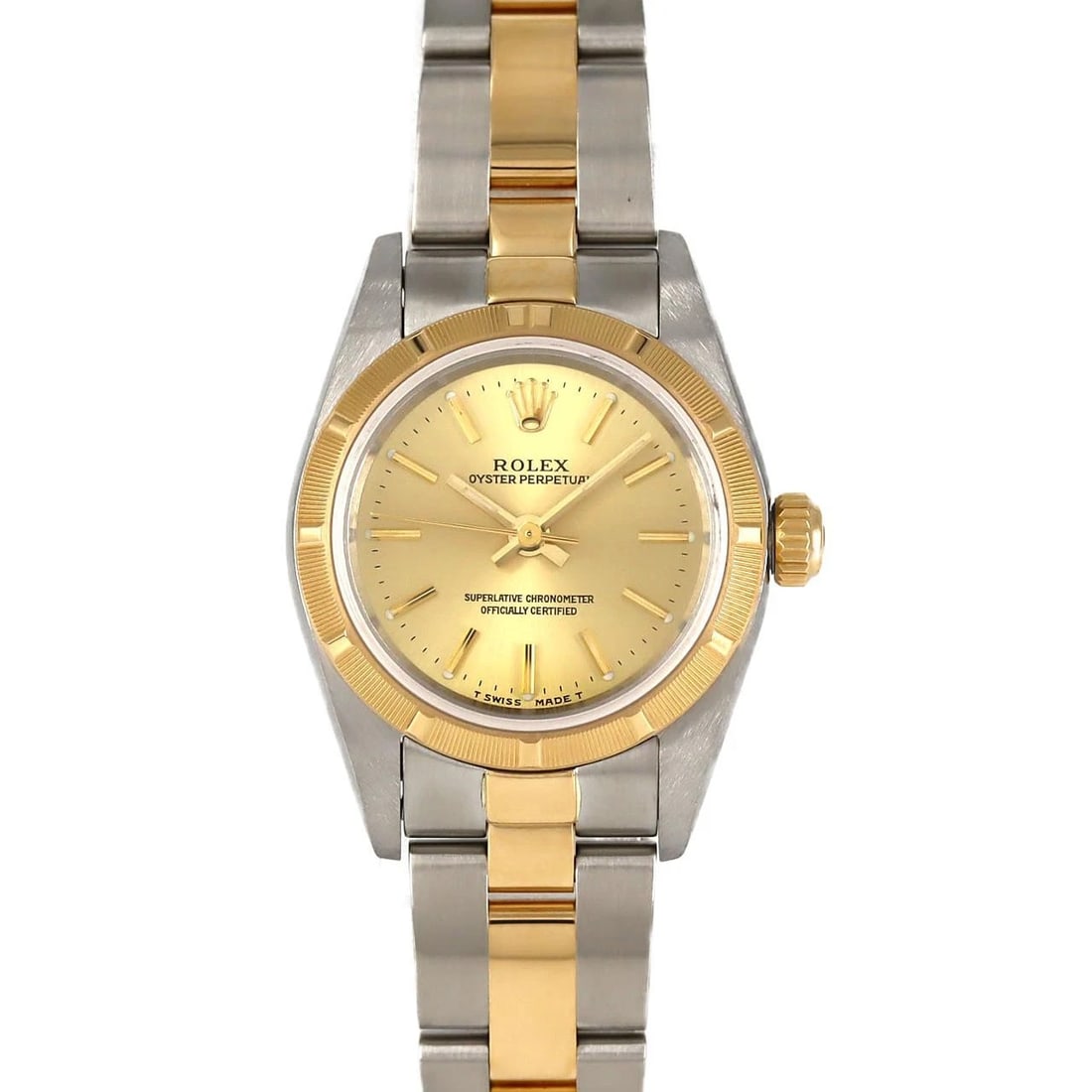 ROLEX OYSTER PERPETUAL SSXYG MECHANICAL AUTOMATIC WATCH: Rolex Oyster Perpetual SSxYG Mechanical Automatic Watch Brand: ROLEX Type: Wrist watch Material: Case: Stainless steel x yellow gold Bracelet: Stainless steel x yellow gold Color: Dial color gold Size