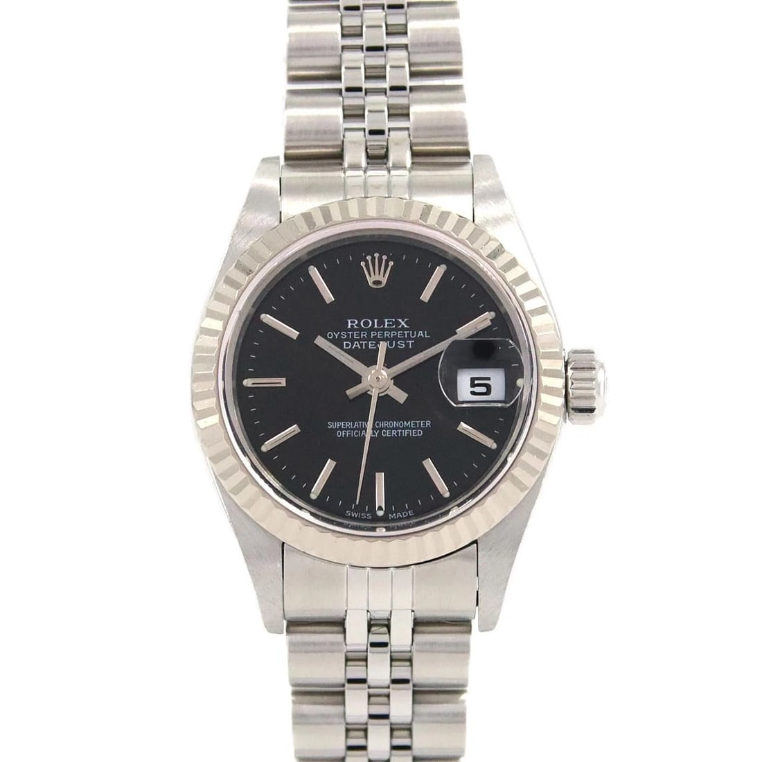 ROLEX DATEJUST MECHANICAL AUTOMATIC WATCH: Rolex Datejust Mechanical Automatic Watch Brand: ROLEX Type: Wrist watch Material: Case: Stainless Steel Breath: Stainless Steel Color: Dial color black Size: Case diameter: Approx. 26 mm Max wrist ci