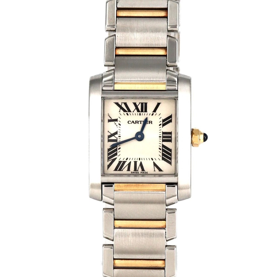 CARTIER TANK FRANÇAISE SSXYG QUARTZ WATCH: Cartier Tank Française SSxYG Quartz Watch Brand: CARTIER Type: Wrist watch Material: Case: Stainless steel x yellow gold Bracelet: Stainless steel x yellow gold Color: Dial color silver Size: Case