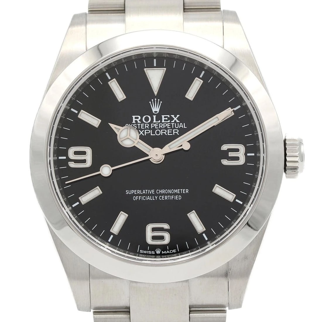 ROLEX EXPLORER STAINLESS STEEL MECHANICAL AUTOMATIC WATCH: Rolex Explorer Stainless Steel Mechanical Automatic Watch Brand: ROLEX Type: Wrist watch Material: Case: Stainless Steel Breath: Stainless Steel Color: Dial color black Size: Case diameter: Approx.