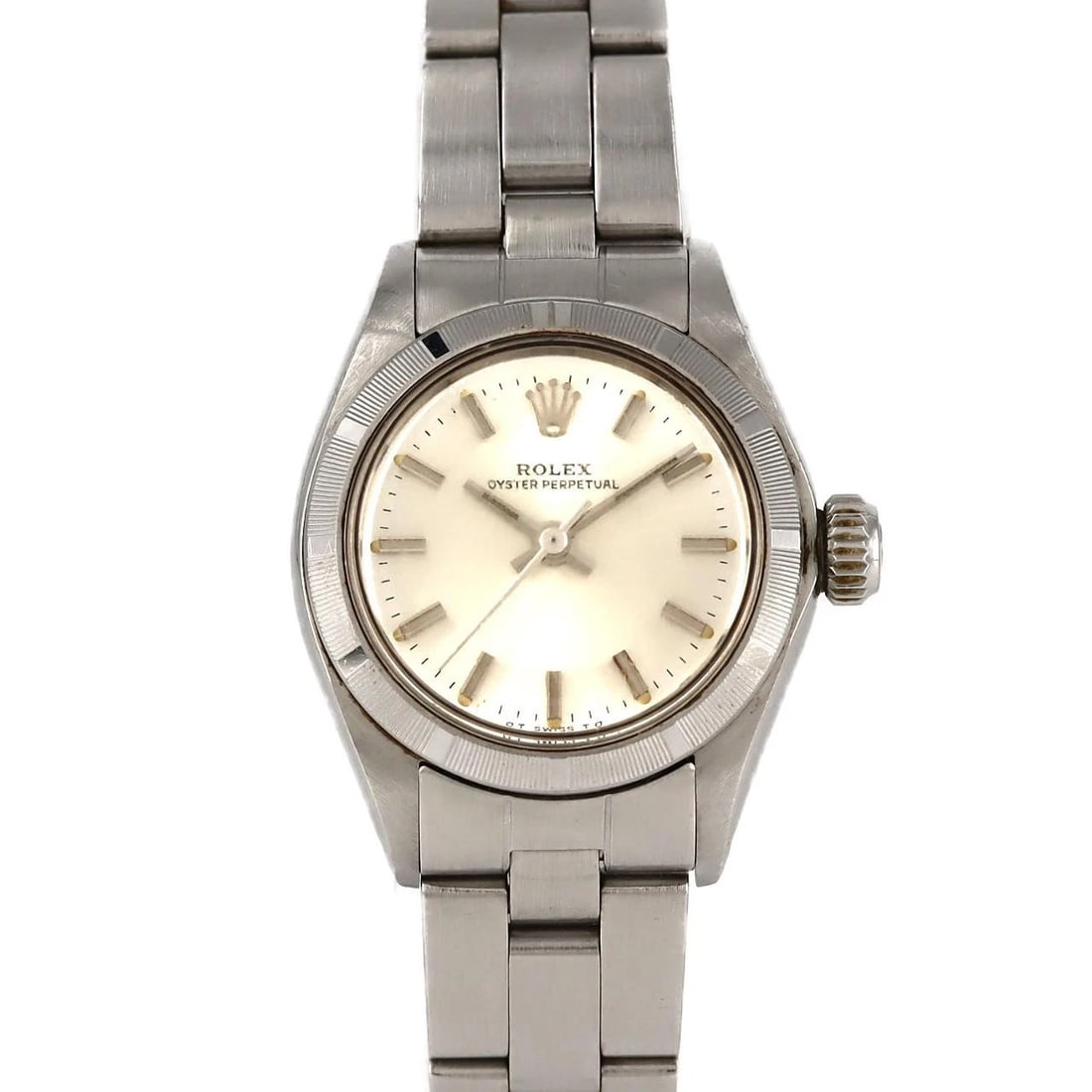 ROLEX OYSTER PERPETUAL STAINLESS STEEL MECHANICAL AUTOMATIC WATCH: Rolex Oyster Perpetual Stainless Steel Mechanical Automatic Watch Brand: ROLEX Type: Wrist watch Material: Case: Stainless Steel Breath: Stainless Steel Color: Dial color silver Size: Case diameter: A