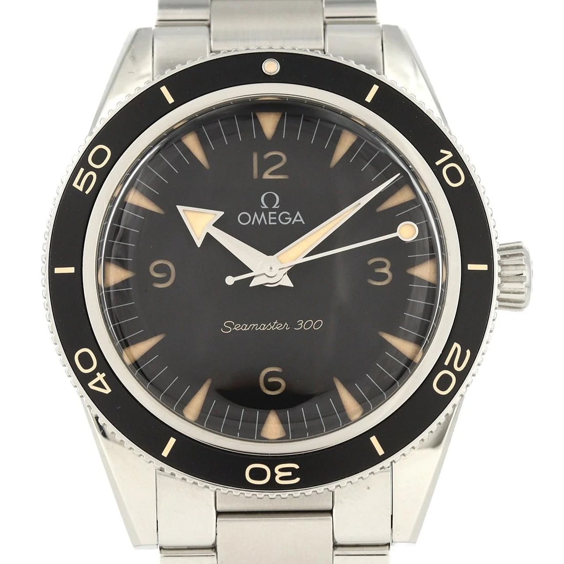 OMEGA SEAMASTER STAINLESS STEEL MECHANICAL WATCH: Omega Seamaster Stainless Steel Mechanical Watch Brand: OMEGA Type: Wrist watch Material: Case: Stainless Steel Breath: Stainless Steel Color: Dial color black Size: Case diameter: Approx. 41 mm Max w