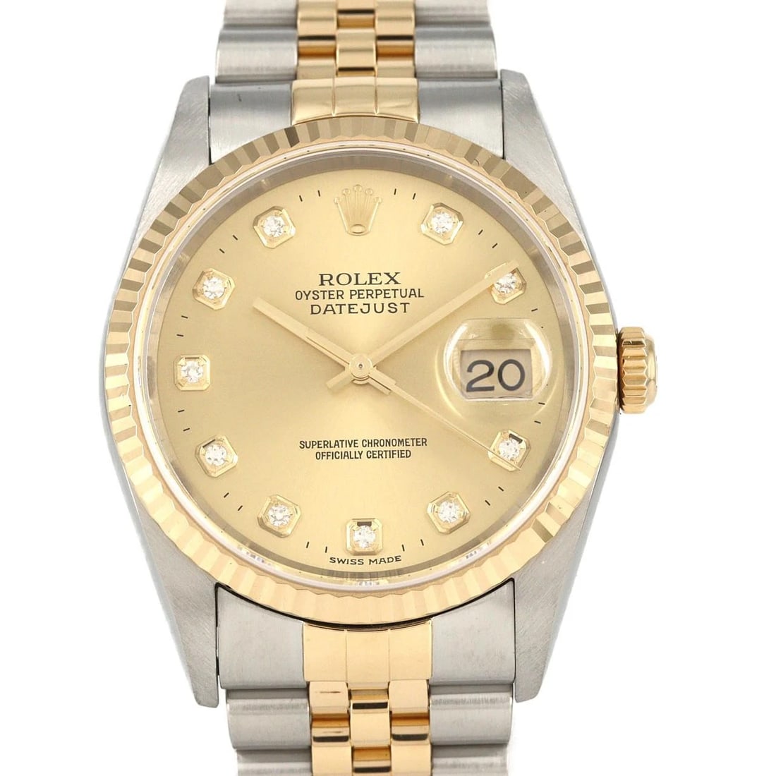 ROLEX DATEJUST SSXYG MECHANICAL AUTOMATIC WATCH: Rolex Datejust SSxYG Mechanical Automatic Watch Brand: ROLEX Type: Wrist watch Material: Case: Stainless steel x yellow gold Bracelet: Stainless steel x yellow gold Color: Dial color gold Size: Case d