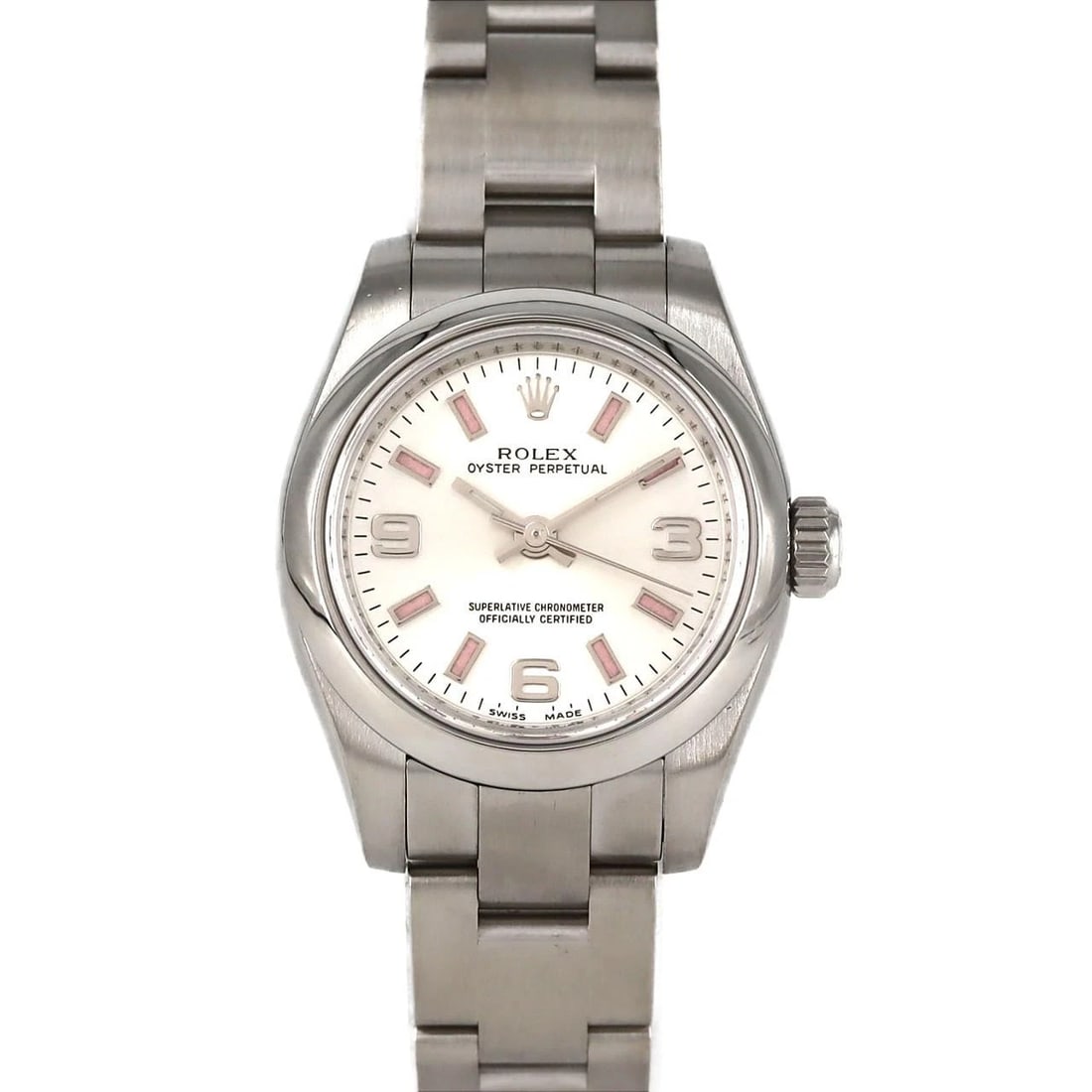 ROLEX OYSTER PERPETUAL STAINLESS STEEL MECHANICAL AUTOMATIC WATCH (1 of 6)