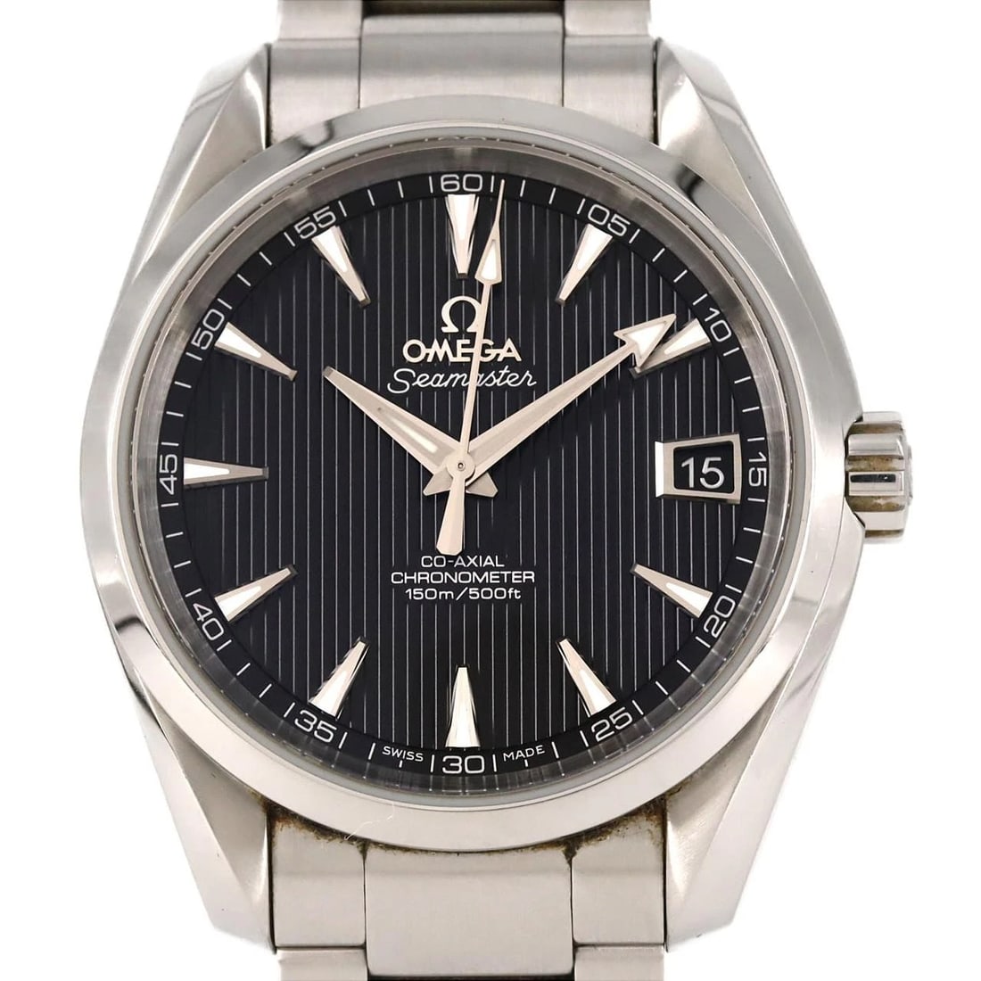 OMEGA SEAMASTERAQUA TERRA WATCH: Omega SeamasterAqua Terra Watch Brand: OMEGA Type: Wrist watch Material: Case: Stainless Steel Breath: Stainless Steel Color: Dial color black tapestry Size: Case diameter: Approx. 39 mm Max wrist cir