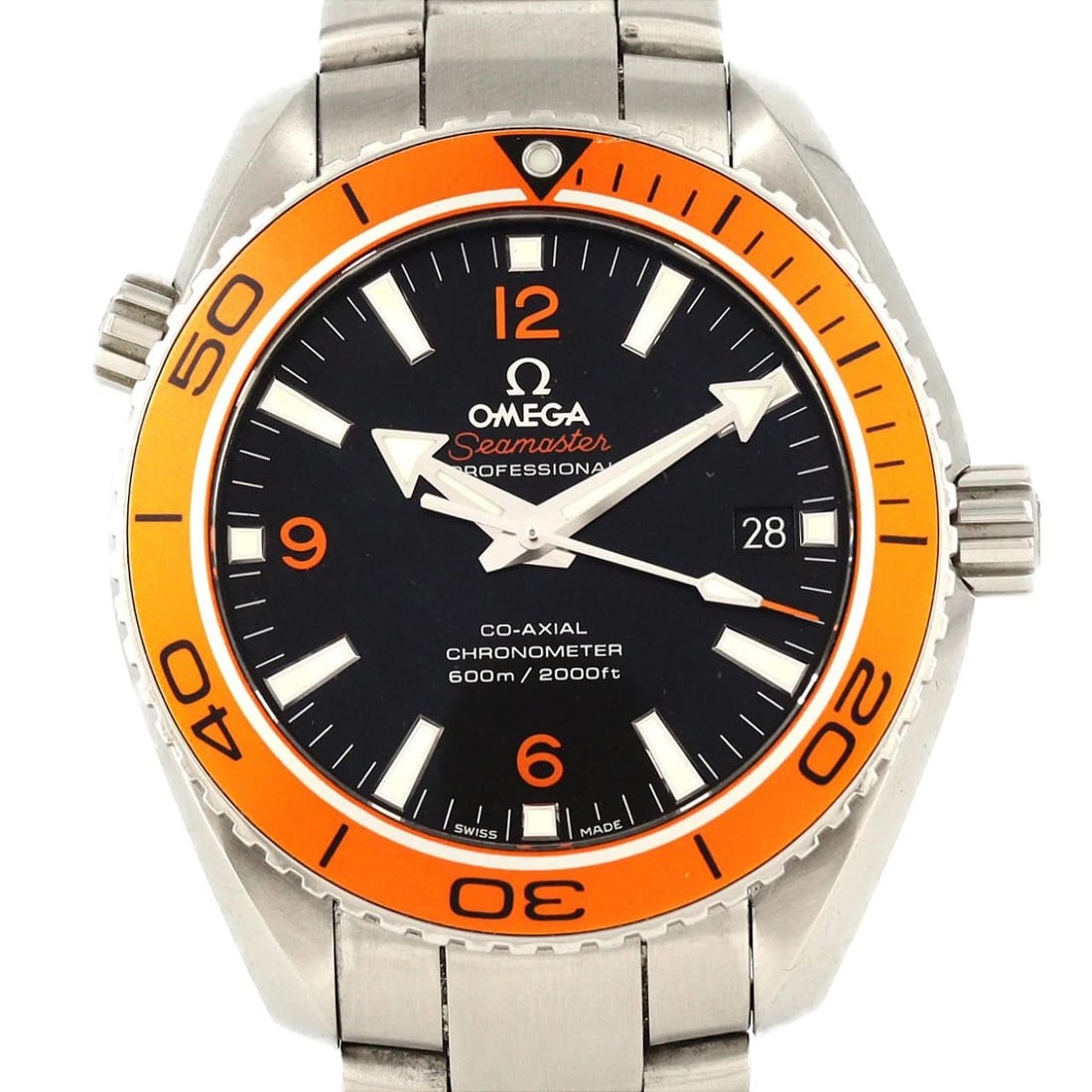 OMEGA SEAMASTER PLANET OCEAN WATCH: Omega Seamaster Planet Ocean Watch Brand: OMEGA Type: Wrist watch Material: Case: Stainless Steel Breath: Stainless Steel Color: Dial color black Size: Case diameter: Approx. 42 mm Max wrist circumfer