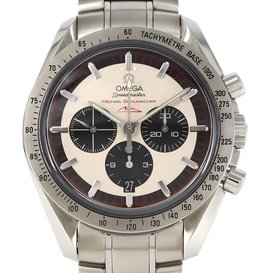 OMEGA SPEEDMASTER SCHUMACHER STAINLESS WATCH (1 of 4)