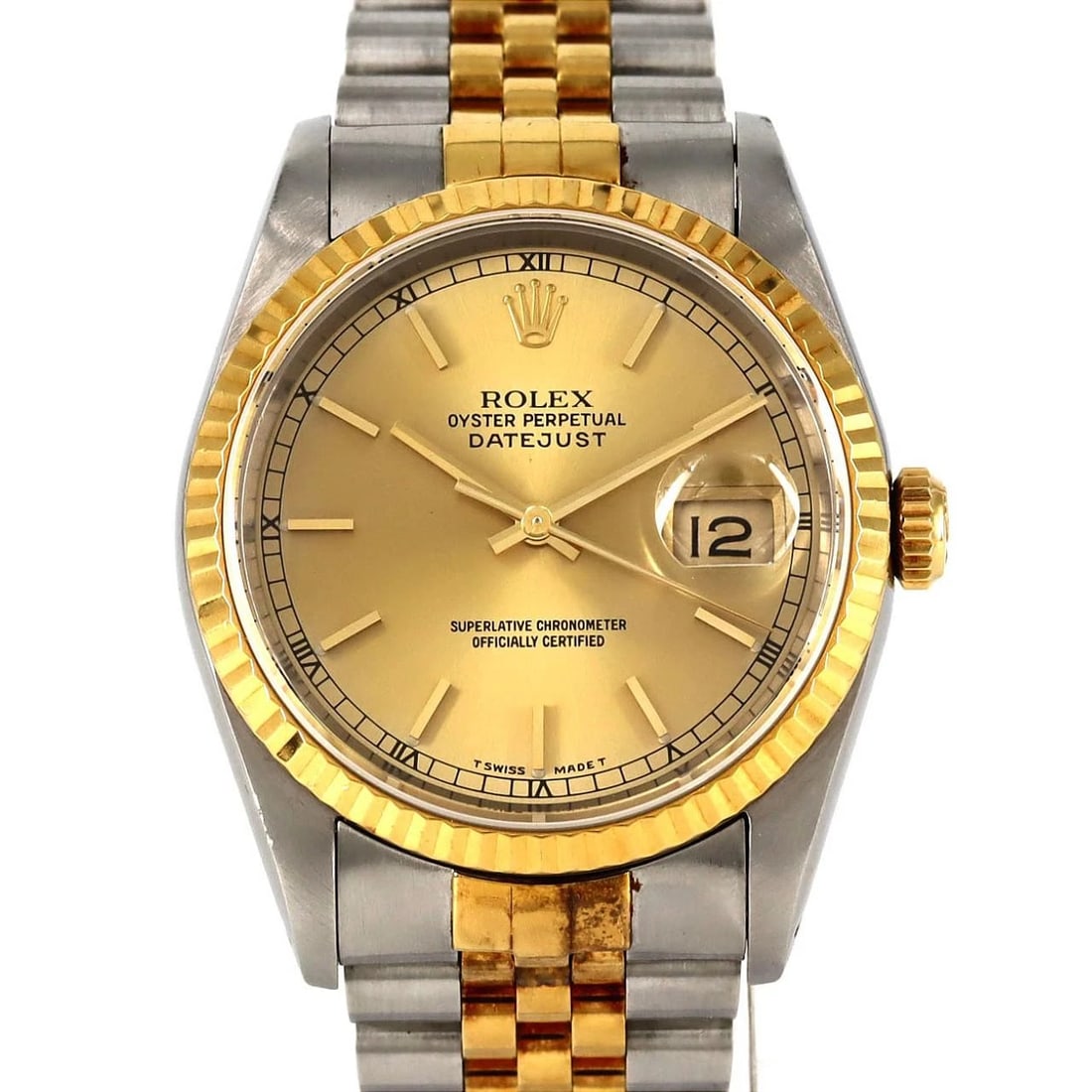 ROLEX DATEJUST SSXYG MECHANICAL WATCH: Rolex Datejust SSxYG Mechanical Watch Brand: ROLEX Type: Wrist watch Material: Case: Stainless steel x yellow gold Bracelet: Stainless steel x yellow gold Color: Dial color gold Size: Case diameter: