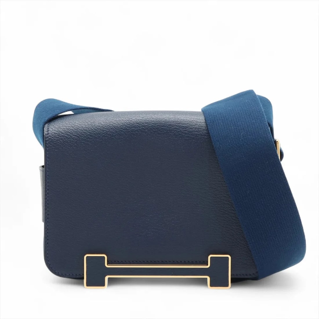 HERMES GETA CHEVRE BLUE NAVY GOLD (1 of 4)