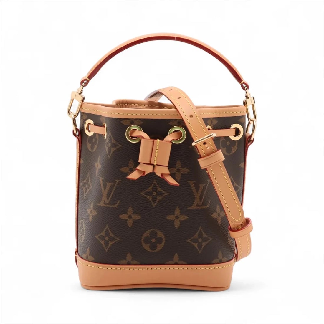 LOUIS VUITTON MONOGRAM NANO NOE BROWN: Louis Vuitton Monogram Nano Noe Brown Brand: Louis Vuitton Type: Shoulder bag Material: none Color: Brown Size: Height:6.3inchLength:5.1inchDepth:3.9inch Accessories: None Accessories Noti