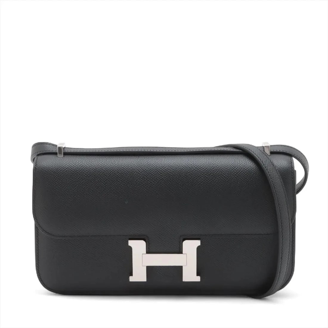 HERMES CONSTANCE ELAN MIROIR VEAU EPSOM BLACK: Hermes Constance Elan Miroir Veau Epsom Black Brand: Hermès Type: Shoulder bag Material: Veau Epsom Color: Black Size: Height:4.9inchLength:9.3inchDepth:1.6inch Accessories: None Accessori