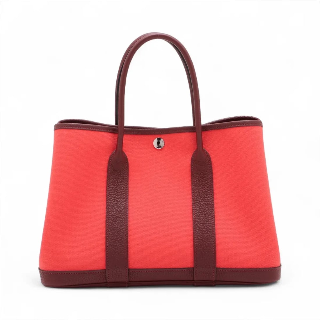 HERMES GARDEN PARTY 30 TPM TWAL MILITARY X NEGONDA ROSE TEXAS: Hermes Garden Party 30 TPM Twal Military x Negonda Rose Texas Brand: Hermès Type: Tote bag Material: Toile x Military Negonda Color: Rose Texas x Rouge Ash Size: Height:8.3inchLength:11.8inchDepth:5.