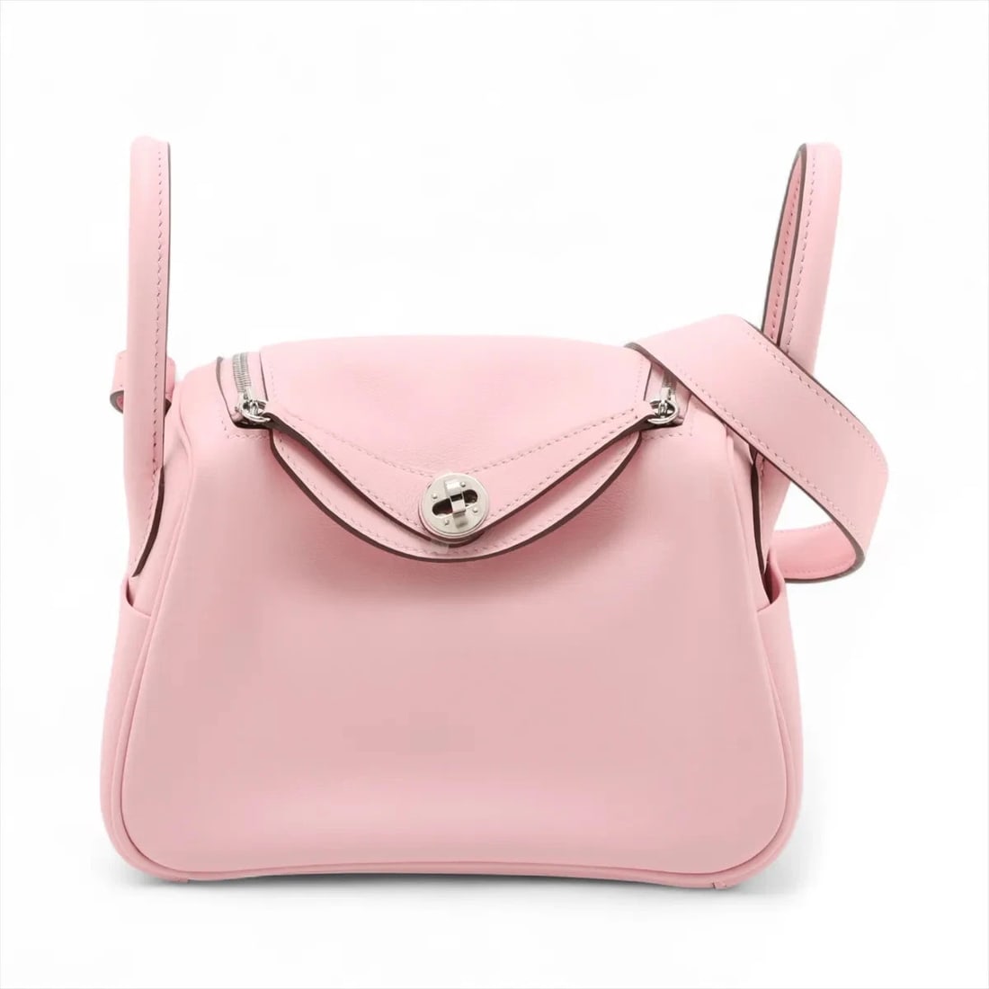 HERMES LINDY MINI 20 VEAU SWIFT ROSE SAKURA SILVER (1 of 6)